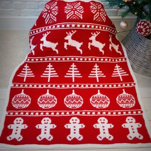 My Favourite Things Christmas Blanket - Crochet Blanket - PDF - Christmas Blanket - Crochet pattern - Christmas crochet pattern - UK terms