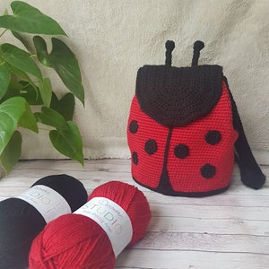 Patron PDF de sac à dos coccinelle - modèle au crochet - sac coccinelle - sac à dos - termes britanniques - PDF