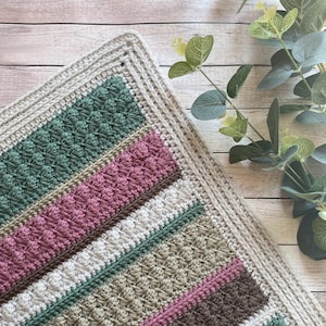 Aria Cobblestone Blanket - crochet pattern - baby blanket - crochet blanket - UK terms - PDF