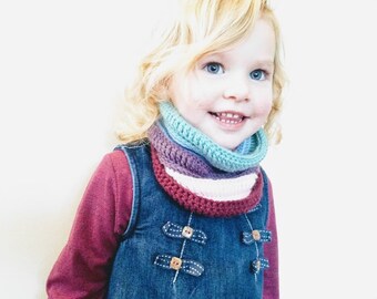 Crochet Willow Cowl - scarf - crochet pattern - printable PDF - US & UK crochet terms (toddler, child, teen and adult sizes)