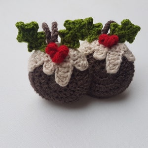 Christmas Pudding Tree Decoration crochet pattern Christmas decoration printable pdf US & UK terms image 4