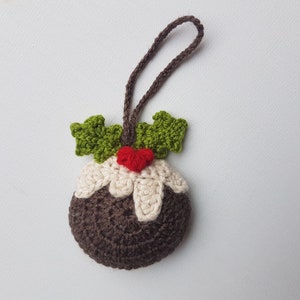 Christmas Pudding Tree Decoration crochet pattern Christmas decoration printable pdf US & UK terms image 3