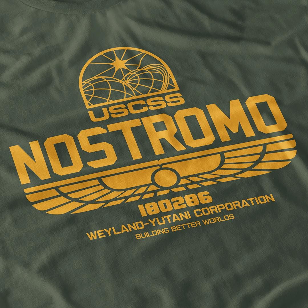 USCSS Nostromo Shirt - Weyland Yutani Corp Retro Sci-fi Movie Tee - Etsy