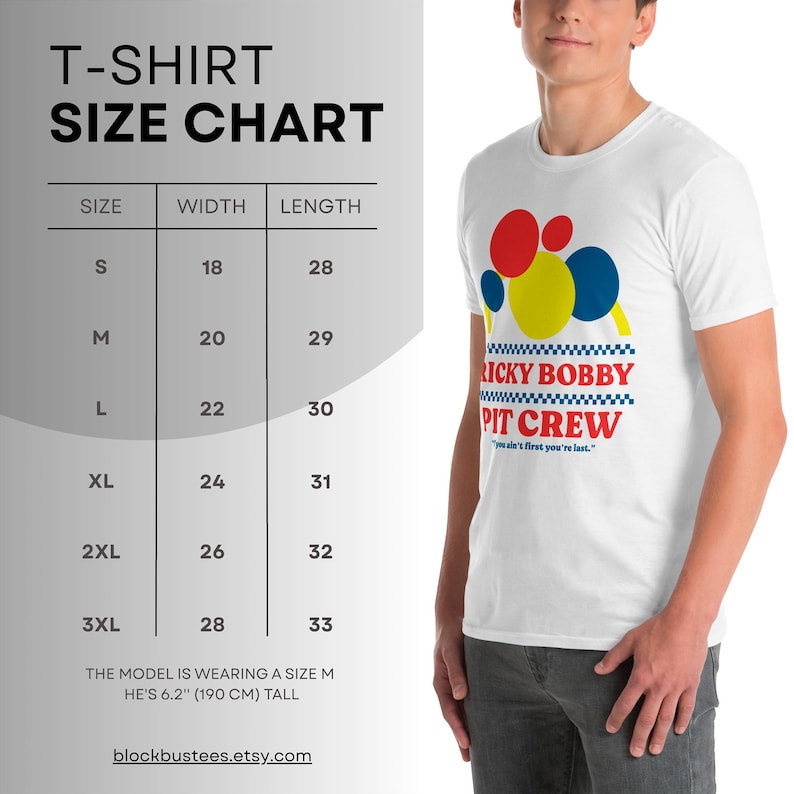 Chemise Ricky Bobby Pit Crew - T-shirt drôle de film de course de voitures image 3