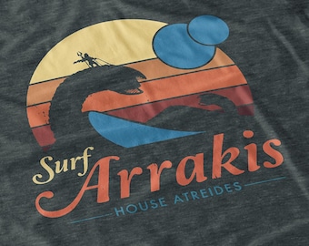 Camiseta Surf Arrakis - Camiseta Sandworm Surfer, regalo de ciencia ficción