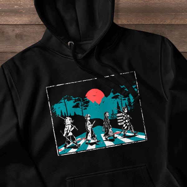 Abbey Road Manga Parody Hoodie - Inspired Japanese Anime Hoodie