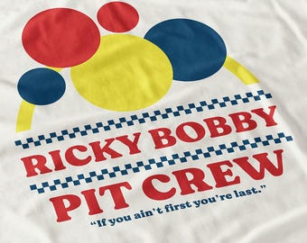 Camiseta de Ricky Bobby Pit Crew - Camiseta divertida de la película de carreras de coches