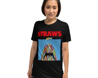 Straws Jaws Turtle Parody Shirt Save 