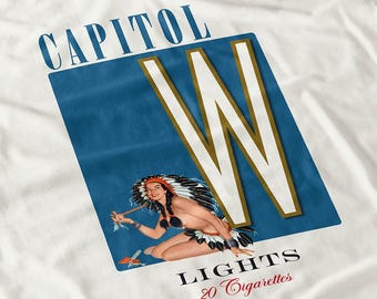 Capitol W Lights Cigarettes Shirt - Movie Inspired Tobacco Brand Tee