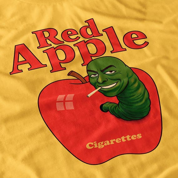 red apple tobacco shirt Cigarettes - Brand Movie Inspired Tee and many more Red Apple Cigarettes - Distressed