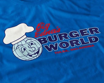 Burger World Restaurant Shirt - Funny 80s Movie Inspired Tee