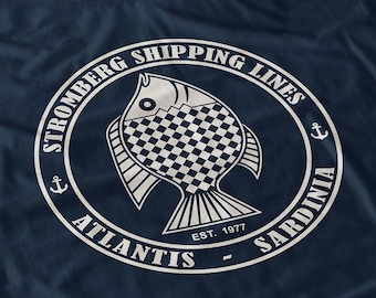 Stromberg Shipping Lines Shirt - Spy Action Movie Evil Organization Tee