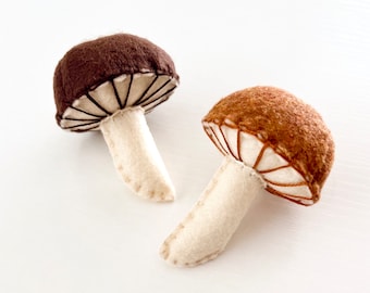 Felt Mushroom Play Food Set, Montessori Toys