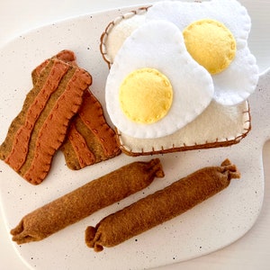 Felt Food Breakfast Set, Felt Play Food, Play Kitchen, Play Bakery, Montessori Learning, Felt Coffee Mug, Felt Avocado Slices, Felt Pancakes image 2