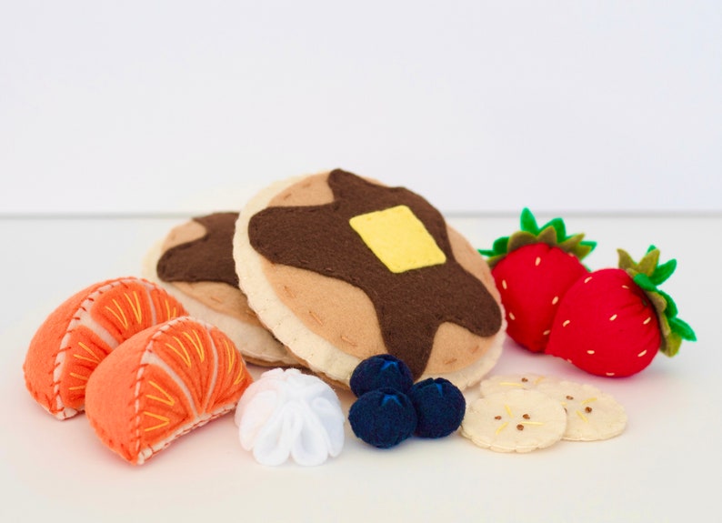 Felt Food Breakfast Set Felt Play Food Play Kitchen Play Etsy