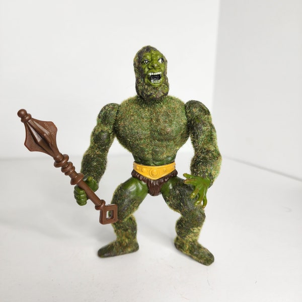 Moss Man COMPLETE Vintage Heman MOTU Action Figure He Man Masters of the Universe Toy Original Giant Green Mossy Furry  Smell Pine