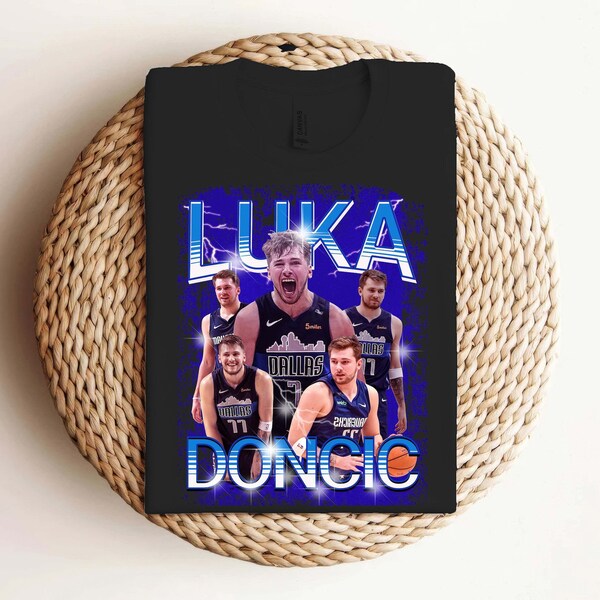 Luka Doncic Custom Bootleg Rap T-shirt Custom T-shirt Custom Bootleg T-hirts Custom T-shirt Vintage Graphic 90s Doncic Mavs Rap tee