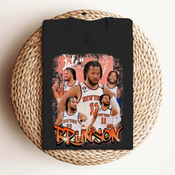 Jalen Brunson Shirt Vintage Style 90s Jalen Brunson T-Shirt Homage Jalen Brunson Sweatshirt Classic Graphic Tee Bootleg Rap Tee Brunson