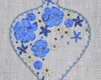 Silk Ribbon Embroidery - Indian Vase - Full kit