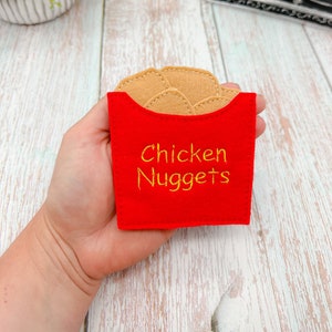 felt play food - chicken nugget set - handmade felt food