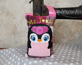 Tooth Fairy Pillow - Handmade - Pengiun - Children's Tooth Fairy Pillow - Door Hanger