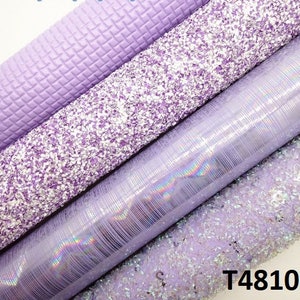 Sewing Vinyl Faux Leather Full Sheet SALE Neon Purple Chunky Glitter Embroidery Vinyl Synthetic Leather