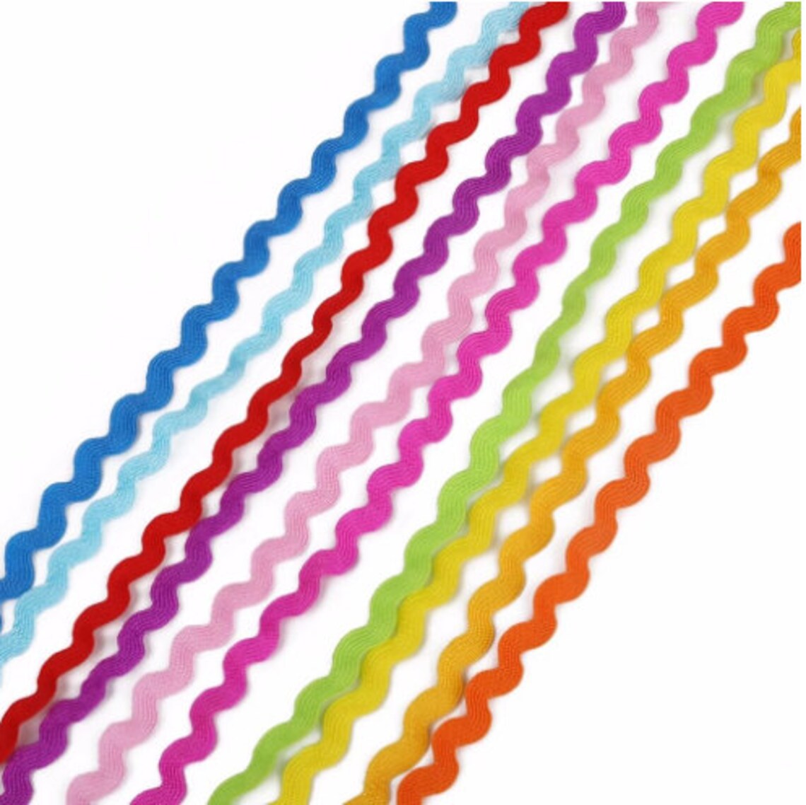 Decorative Ric Rac Ribbon Rik Rak Ribbon 8mm Multicolor Terylene Ribbon Ric Rac Zig Zag Ribbon ...