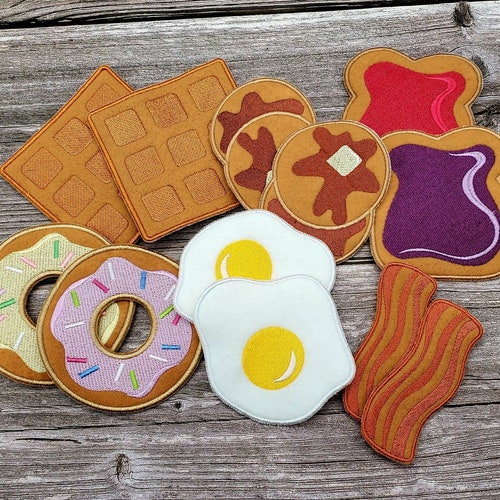 Felt Breakfast Food Play Food Set Felt Food for Kids Etsy
