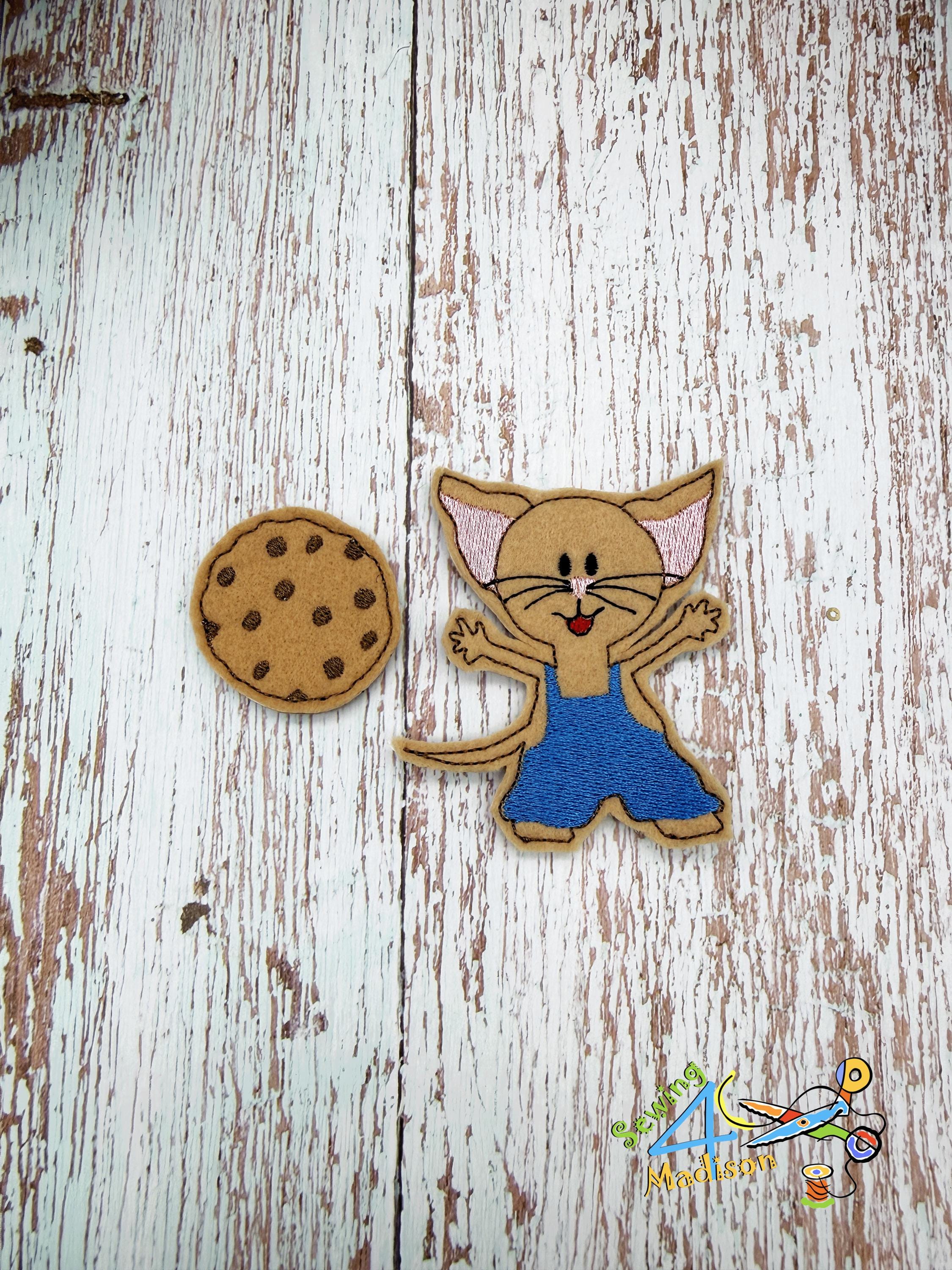 Mouse and Cookie Felt Finger Puppets Set – Eco-friendly Handmade ...
