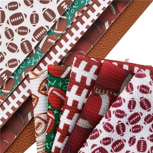Sports Football Faux Leather and Bullet Fabric Set - Synthetic Faux Leather - Vinyl Sheets - Bullet Fabric T9239