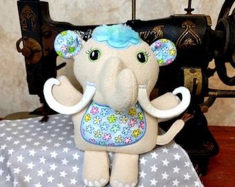 Wooly Mammoth Stuffie - Handmade Stuffed Animal Elephant Stuffy Toy Plushie - Stuffed Animal Gift - Child's Gift - Children's Toys