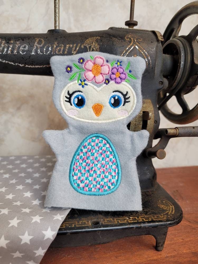 Owl hand puppet - pretend play - child size