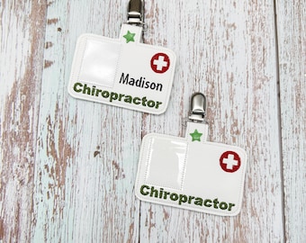 Pretend play Chiropractor ID badge - Pretend Play - Customizable