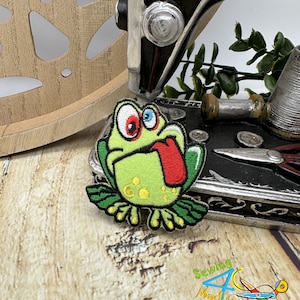 Frog Cartoon Patches - Iron on - Sew On Patches