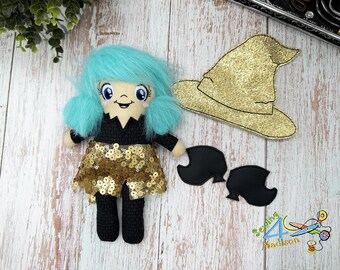 Witch Doll Handmade Stuffed Animal Toy Plushie - Children's Toy - Witch Toy
