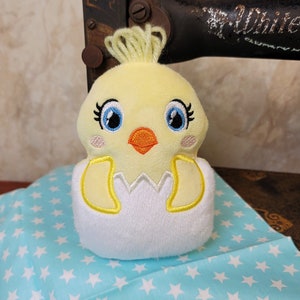 Stuffed Animal - Chick in Egg - Handmade Stuffed Animal Chicken Stuffy Toy Plushie - Farm Animal Gift - Child&#39;s Gift - Children&#39;s Toys
