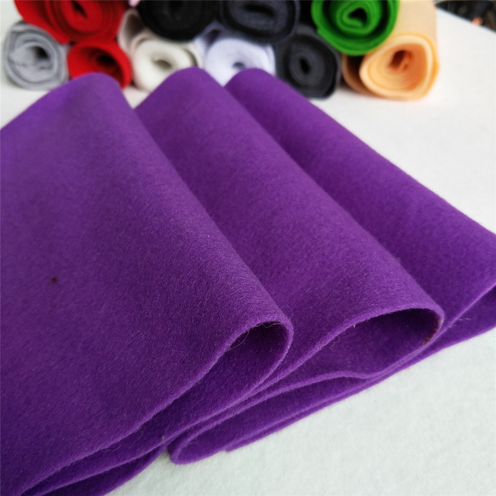 Dark Purple Soft Felt 1.4mm Mini Roll 8 X 36 Nonwoven Fabric Roll Felt  Fabric Non Woven Fabric Colorful for DIY Arts & Crafts Making 
