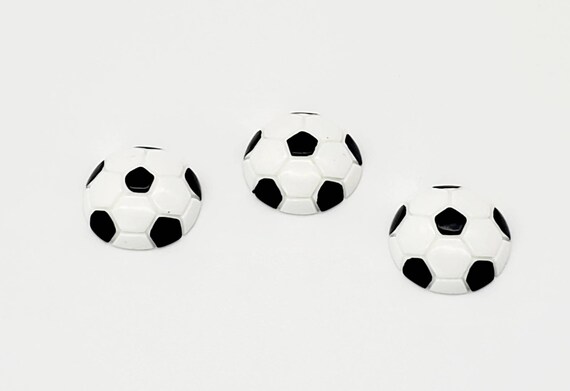 Clearance Soccer Ball 3D Resina plana Perla para la - Etsy España