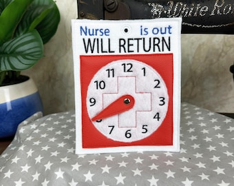 Pretend Play - Nurse Is Out Sign