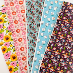 Half Sheet Vertical Grab Bag - Faux Leather Scrap Pack 5 piece set random themed