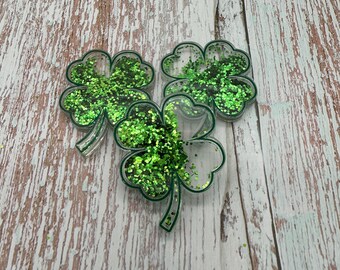 Clover acrylic shaker charm - Halloween Charms
