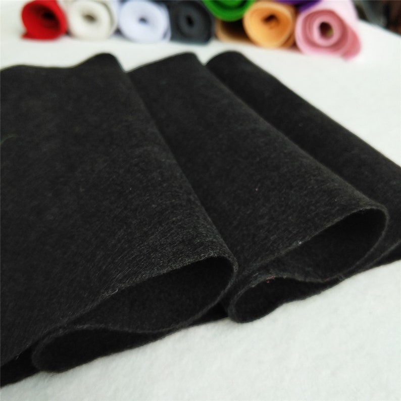 Black Soft Felt 1.4mm Mini Roll 8quot; x 36quot; Nonwoven Fabr Black Soft Felt 1.4mm Mini Roll 8quot; x 36quot; Nonwoven Fabr