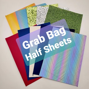 Half Sheet A5 Grab Bag - Faux Leather Scrap Pack 10 piece set random colors