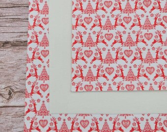 Christmas Themed Printed Faux Synthetic Leather Sheets Vinyl Sheets 1A1009