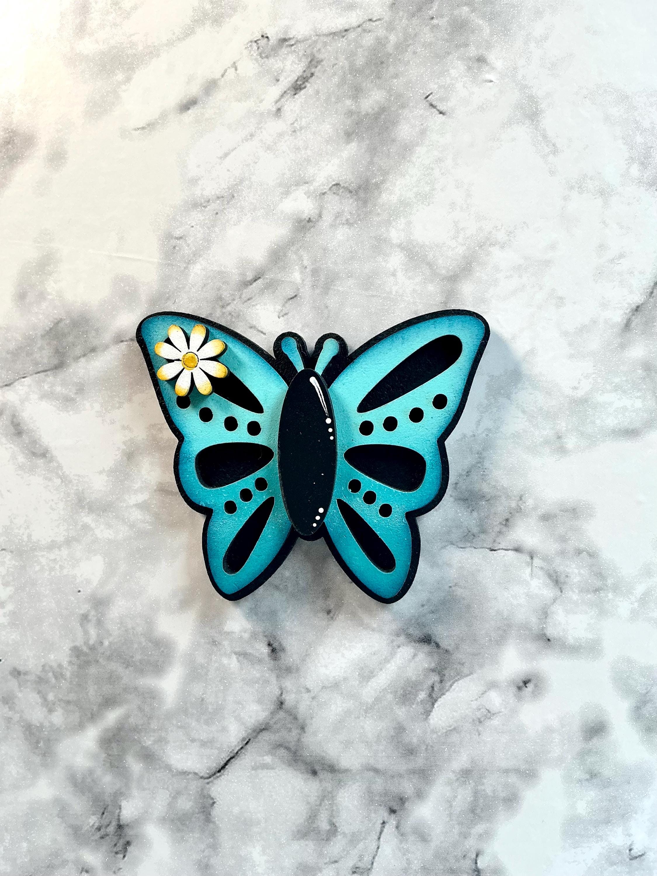 Aimants Papillons En Métal Multicolores - Décoration Animalière, Style Campagne (Modèle G-T1)