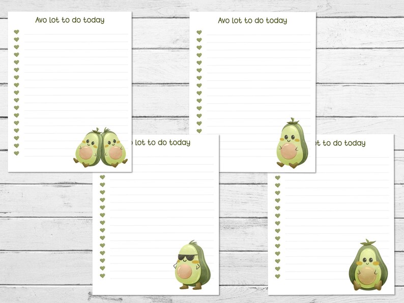 Avocado to Do List, Avo Notepad, Daily Planner Notepad, Funny to Do Pad ...