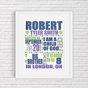 Latter-day Saint Baptism Poster, It's Great to be 8 Print, Baptism Gift for Boys, LDS Primary Gift