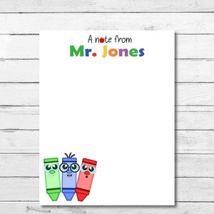 Bloc-notes personnalisé pour enseignant, notes personnalisées faites main pour enseignant, bloc-notes enseignant de 48 pages, cadeau de remerciement pour enseignant, cadeau de Noël pour l'école