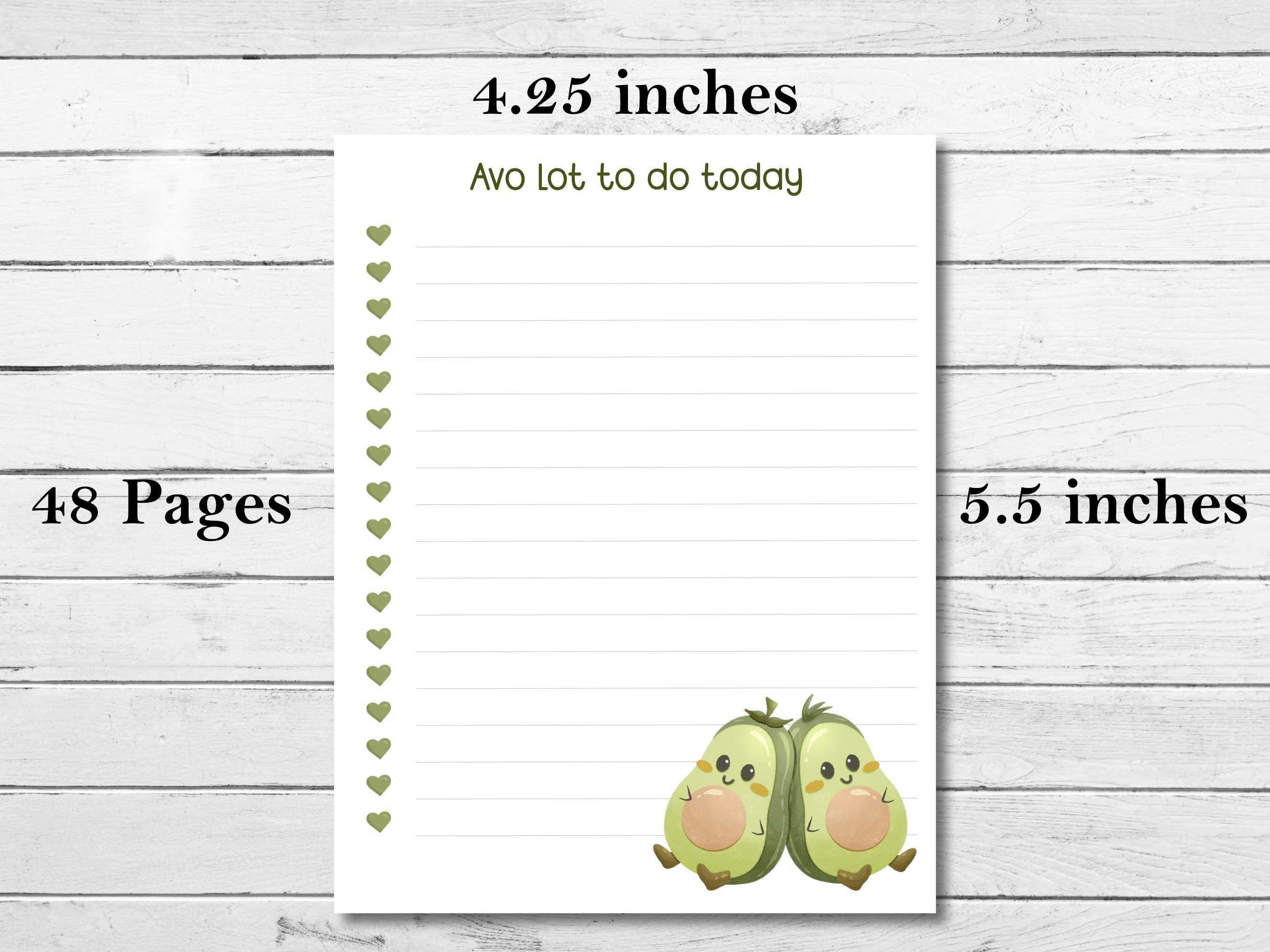 Avocado to Do List, Avo Notepad, Daily Planner Notepad, Funny to Do Pad ...