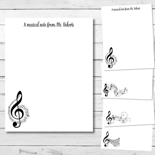 Bloc-notes de professeur de musique personnalisé, notes de choeur personnalisées faites à la main, bloc-notes de musique de 48 pages, cadeau de remerciement pour professeur